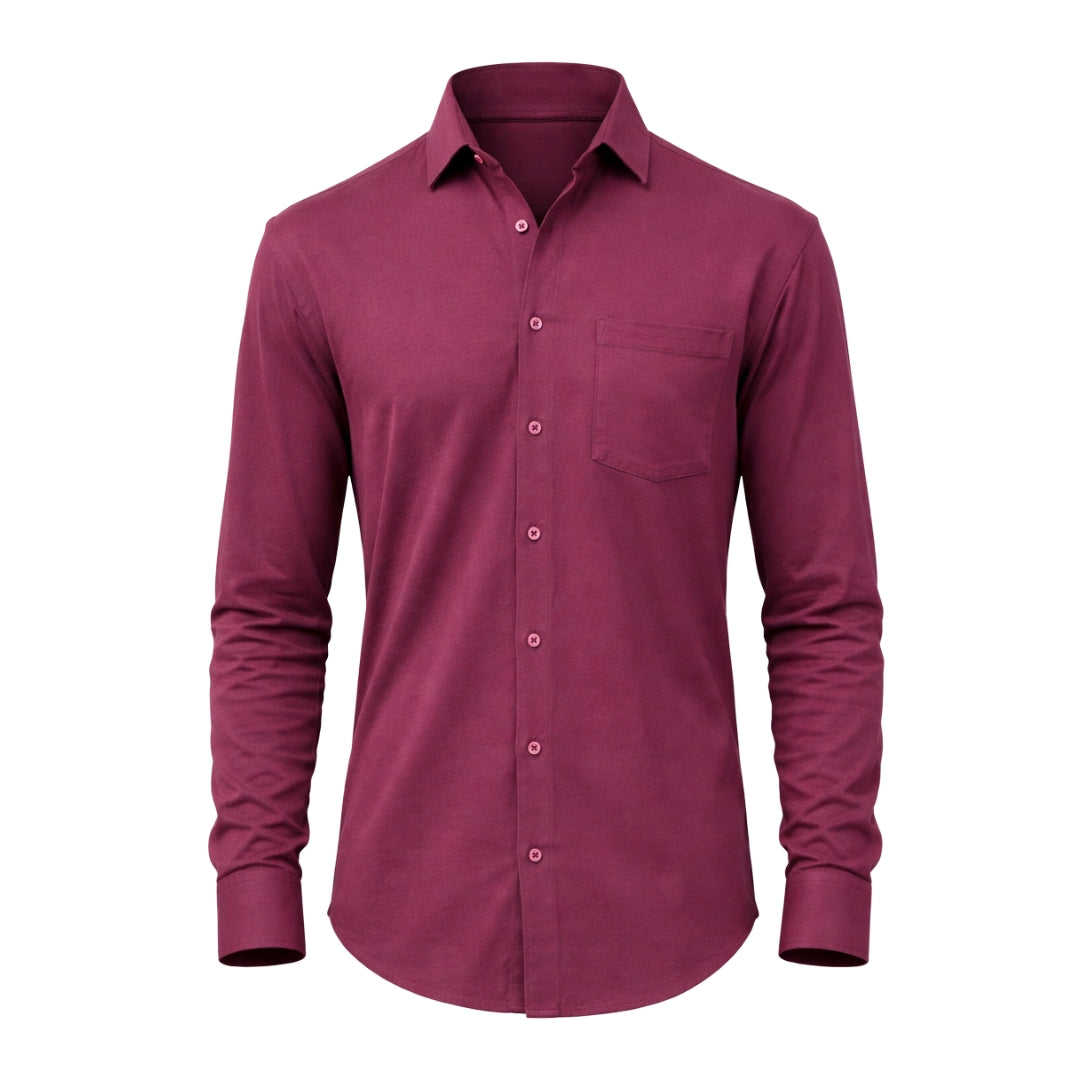 The Wood Pulp Front Open Knit Shirt –  Full Sleeve