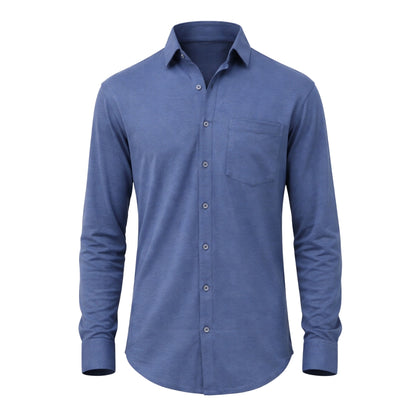 The Wood Pulp Front Open Knit Shirt –  Full Sleeve