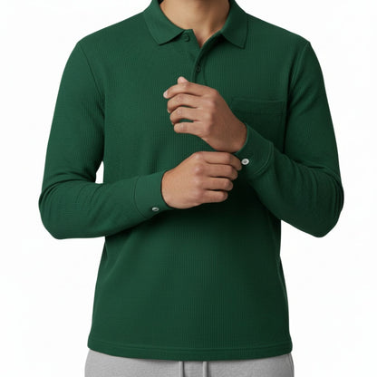 The Ember Series Waffle Designer Polo