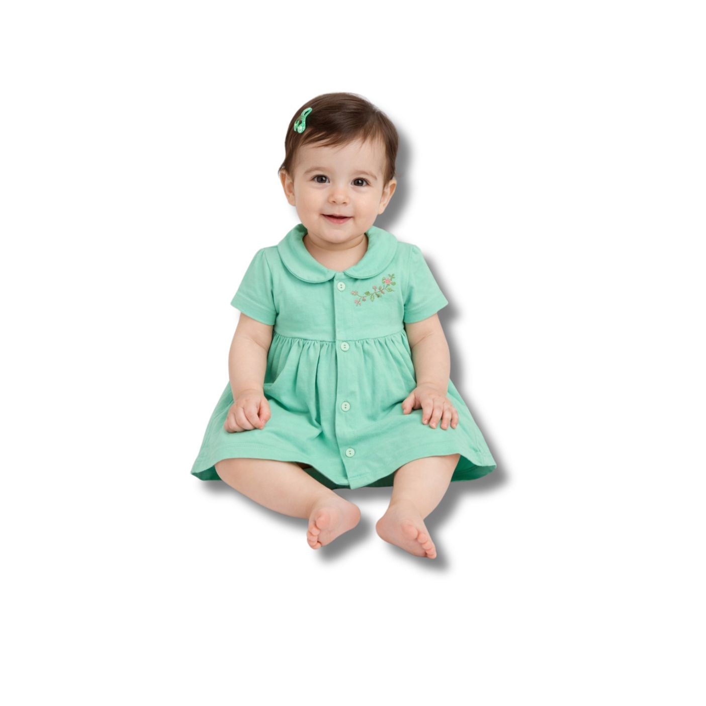 Tuti Front-Open Half Sleeve Baby Frock