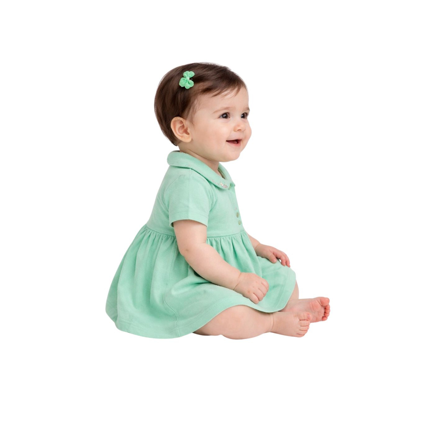 Tuti Front-Open Half Sleeve Baby Frock