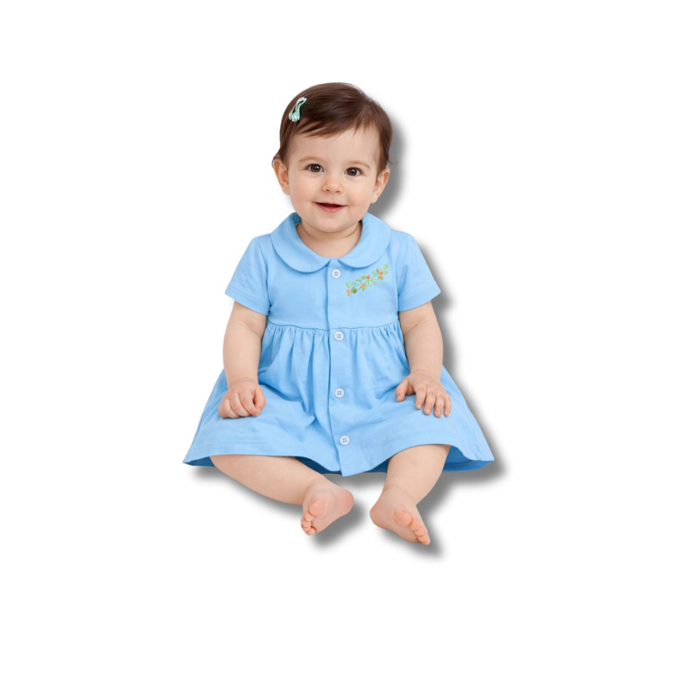 Tuti Front-Open Half Sleeve Baby Frock
