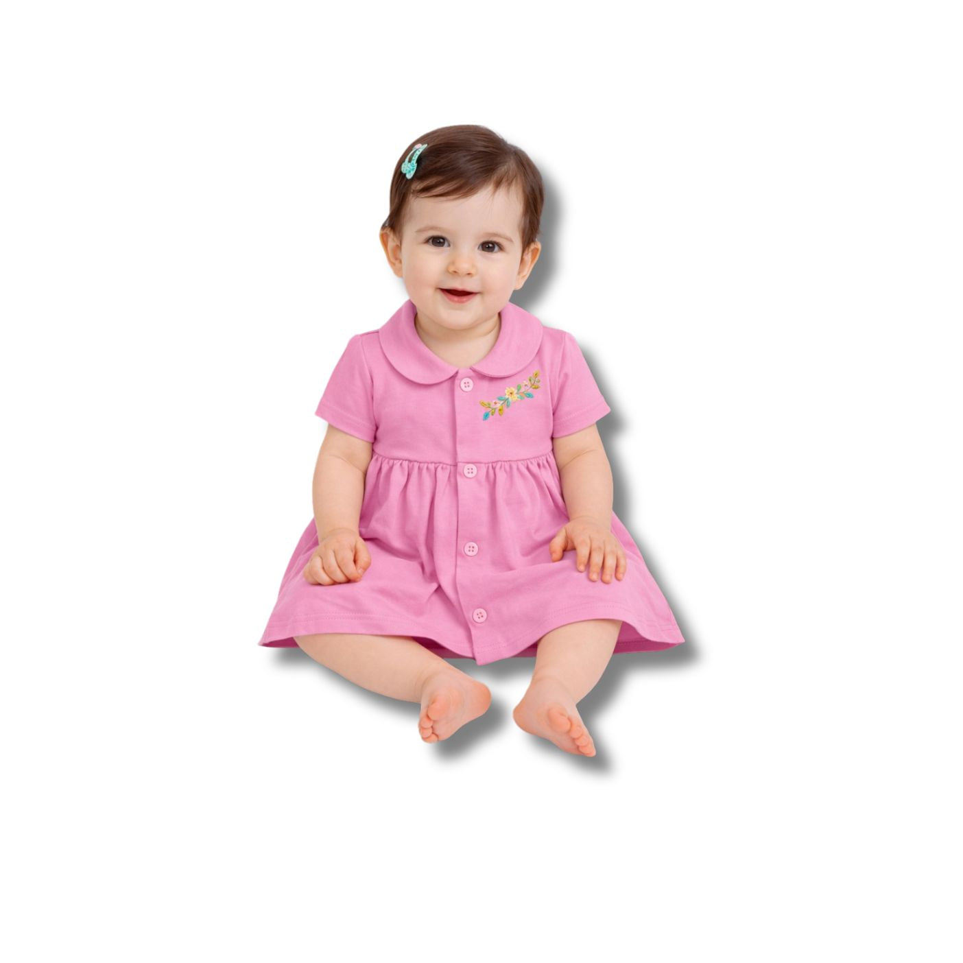 Tuti Front-Open Half Sleeve Baby Frock