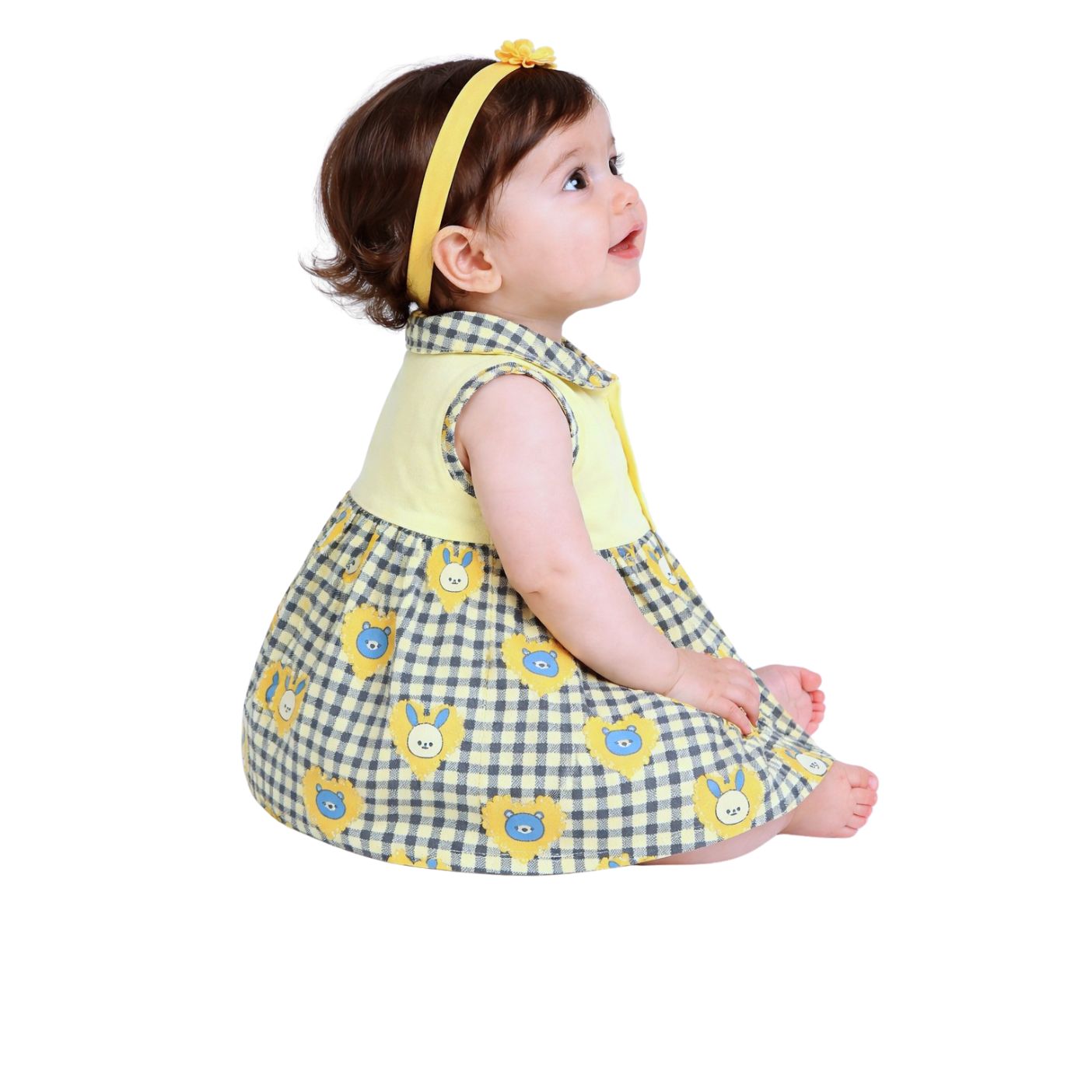 Tuti Front-Open SleeveLess Baby Frock