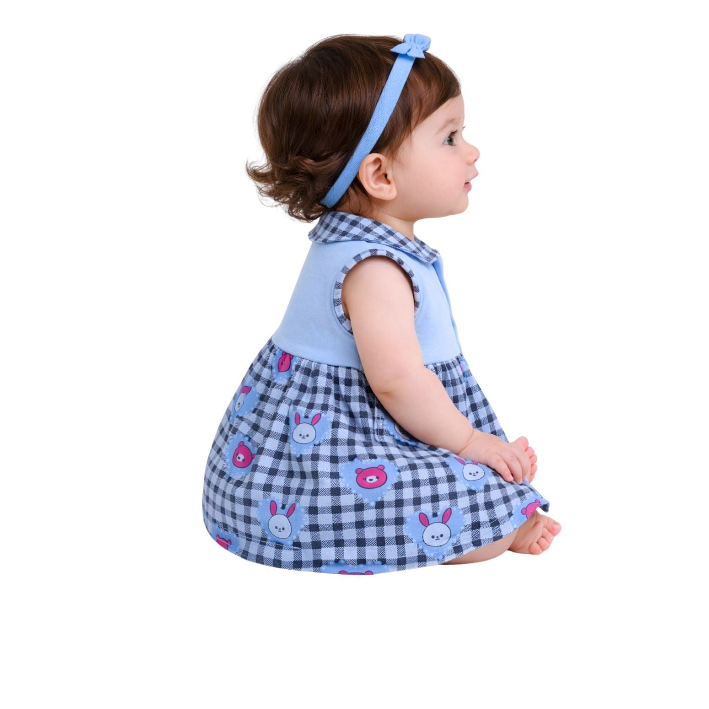 Tuti Front-Open SleeveLess Baby Frock