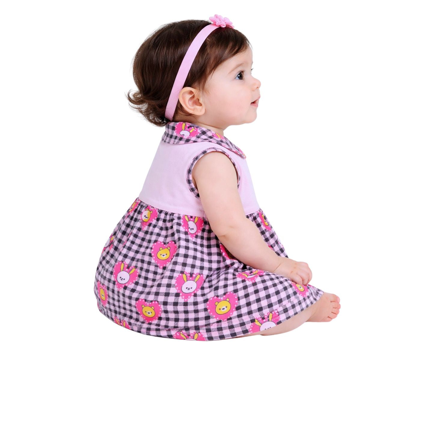 Tuti Front-Open SleeveLess Baby Frock