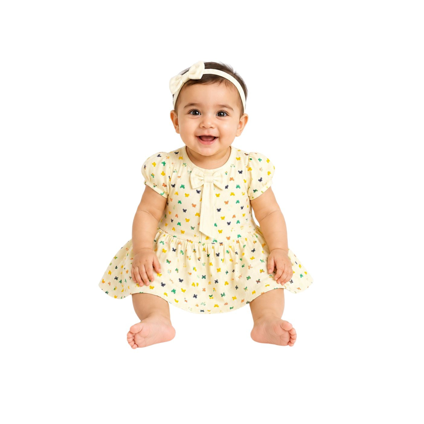 Tuti Printed Half Sleeve Baby Frock