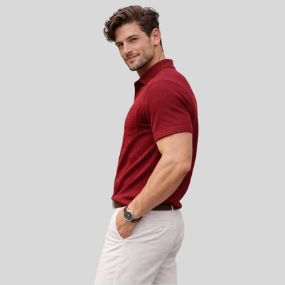 The Waffle Front-Open Knit Shirt