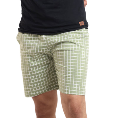 The Mercerized Lounger Shorts Bottoms P3 Green Square Medium / 80 cm 