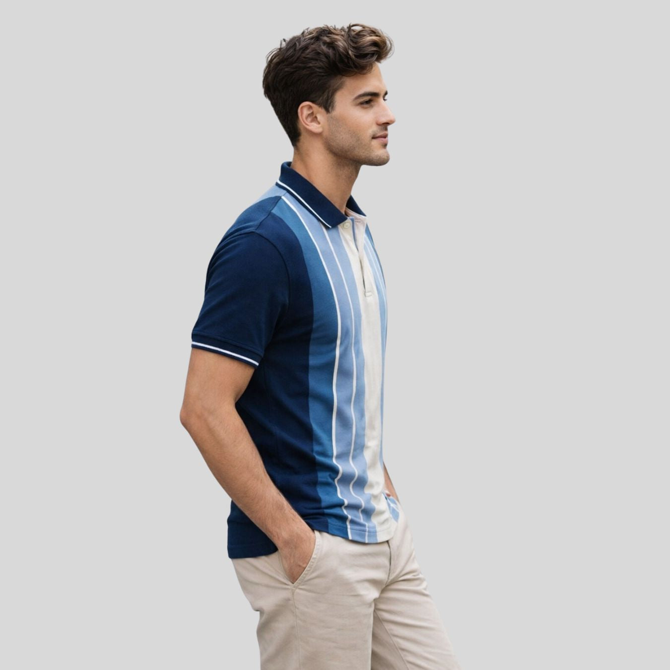 The Harbor Stripe Designer Polo