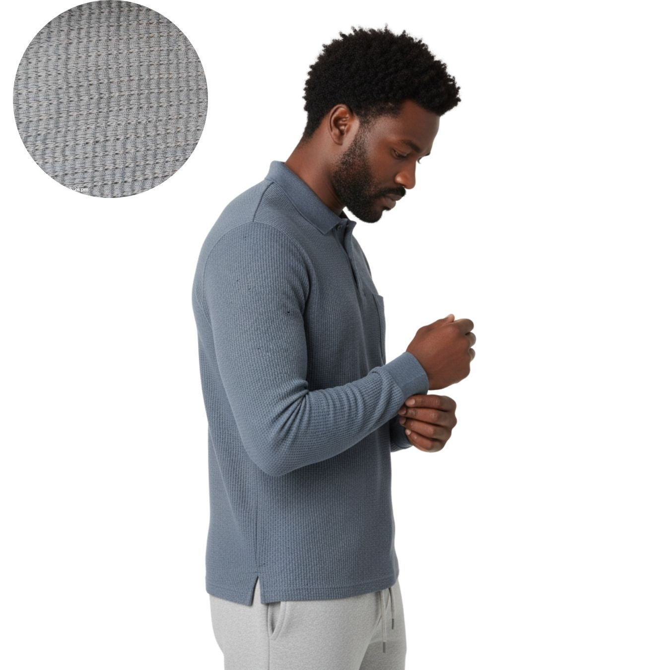 The Ember Series Waffle Designer Polo