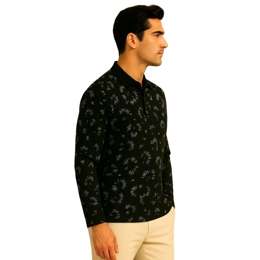The Meridian Long Sleeve Designer Polo
