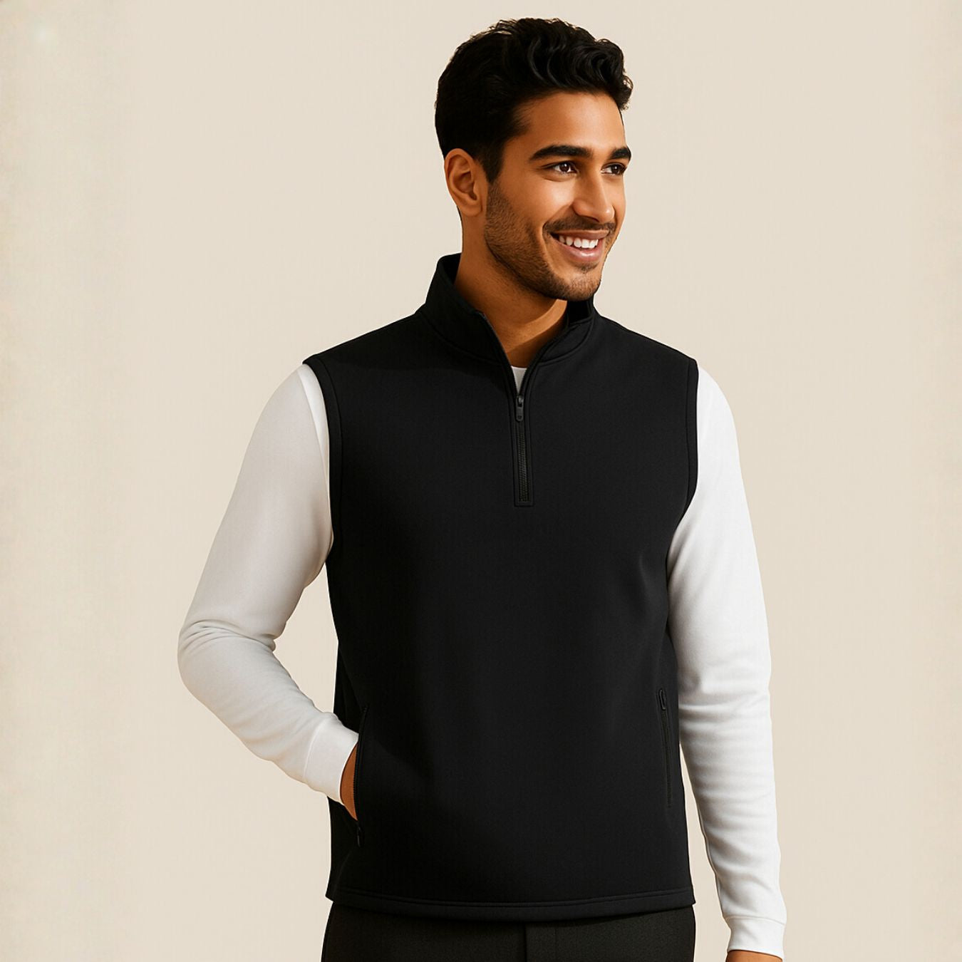 The Element Quarter-Zip Sleeveless Jacket