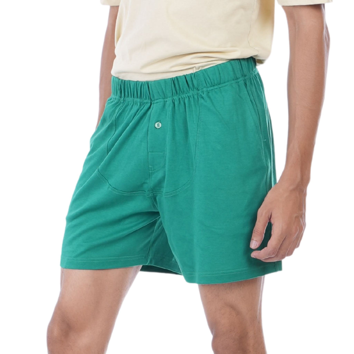 The Night Short (Knit Boxers) Sleepwear Shorts P3 Greenfields Medium (80 cm -85 cm) | Waist upto 32 inches 