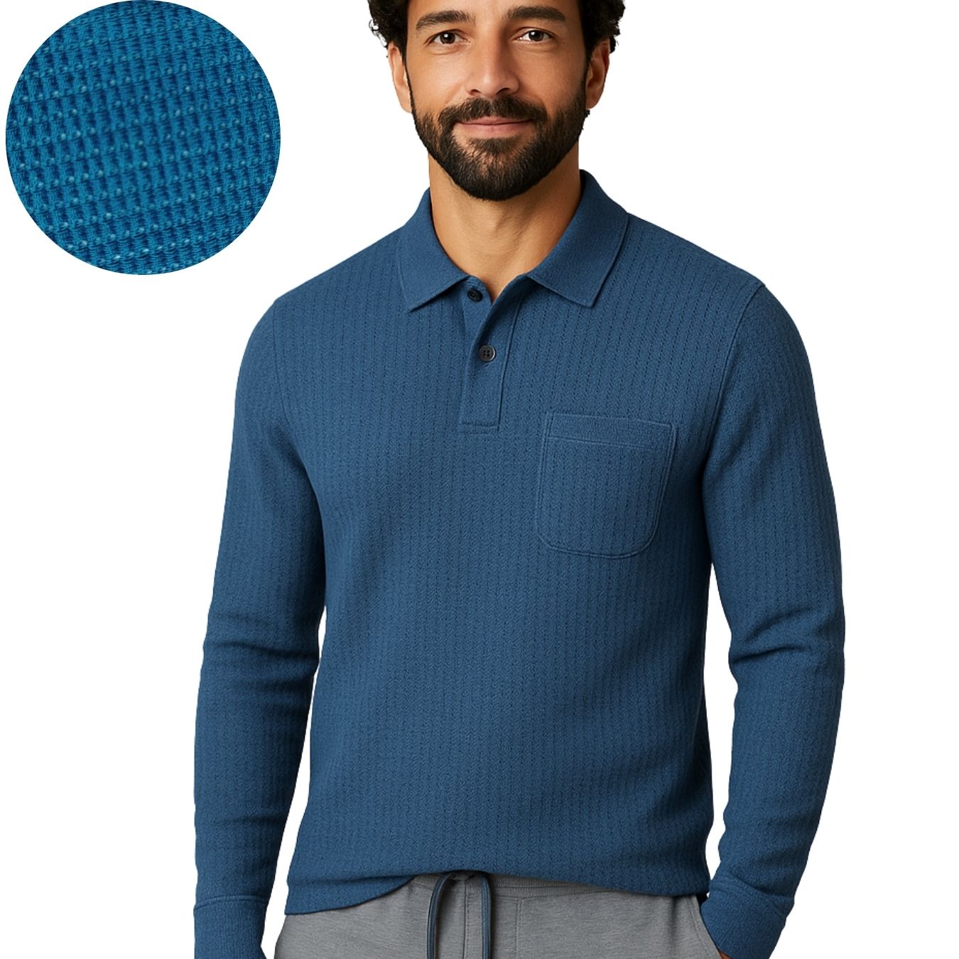 The Ember Series Waffle Designer Polo