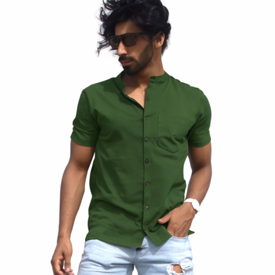 The Bordega Mandarin (Full Open Mandarin Half Sleeve Tee)