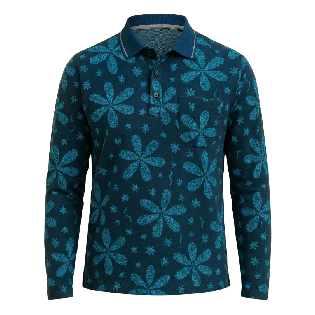 The Meridian Long Sleeve Designer Polo