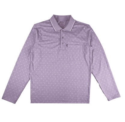 Long Sleeved Mini-Rhombus Designer Polo Designer Polos P3 Soft Mauve Large (100 cm -105 cm) Polos