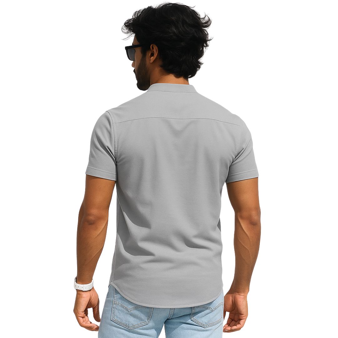 The Bordega Mandarin (Full Open Mandarin Half Sleeve Tee)