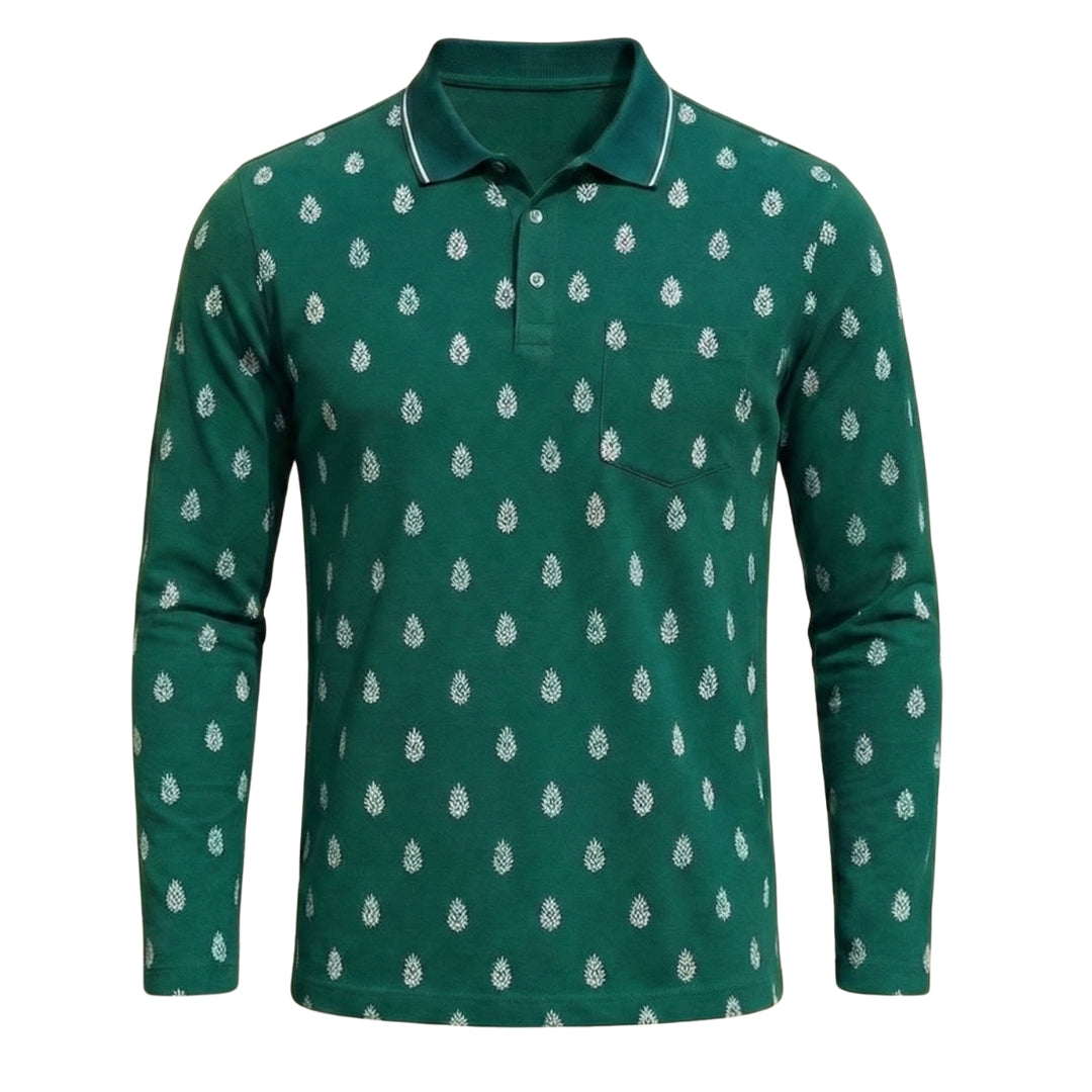 The Meridian Long Sleeve Designer Polo