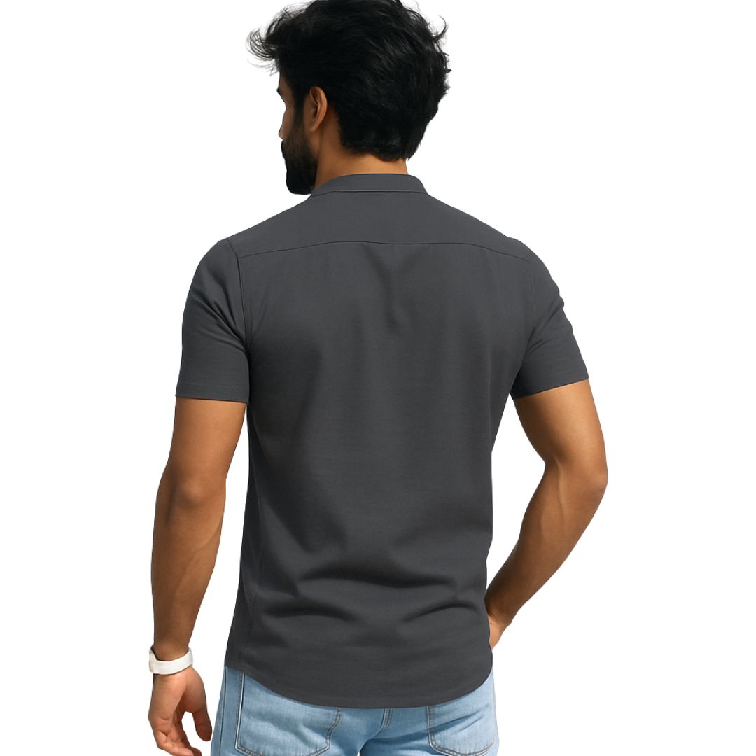 The Bordega Mandarin (Full Open Mandarin Half Sleeve Tee)