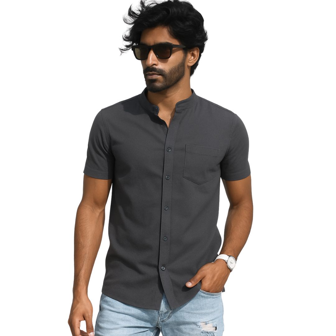 The Bordega Mandarin (Full Open Mandarin Half Sleeve Tee)