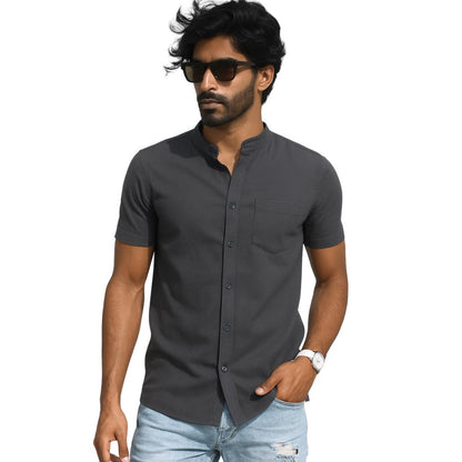 The Bordega Mandarin (Full Open Mandarin Half Sleeve Tee)