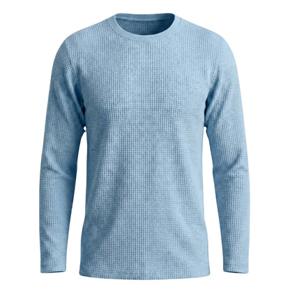 Waffle Knit Round Neck Full Sleeve T-Shirt