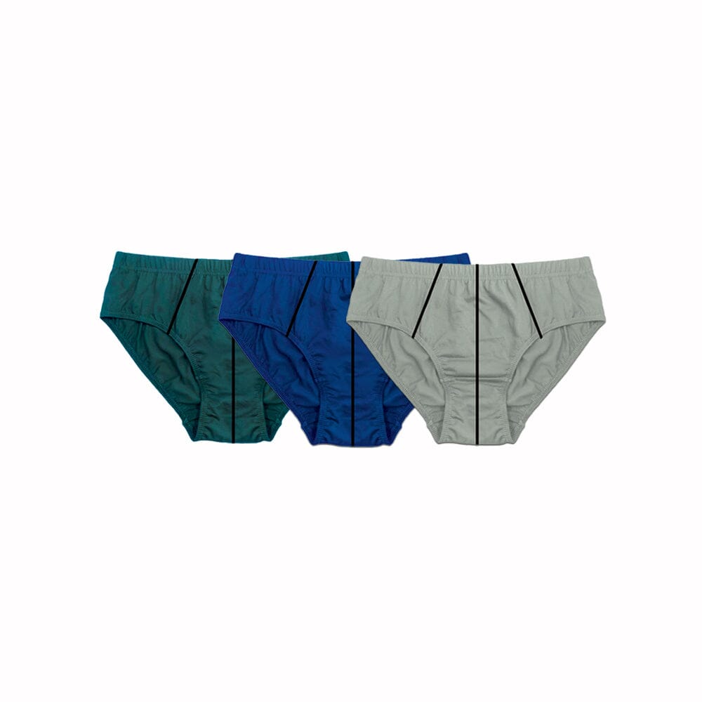 Kobra Brief Briefs P3 3 Pack (Assorted 02) Small (70 cm - 75 cm) | Waist upto 28 inches Briefs (Concealed Elastic)