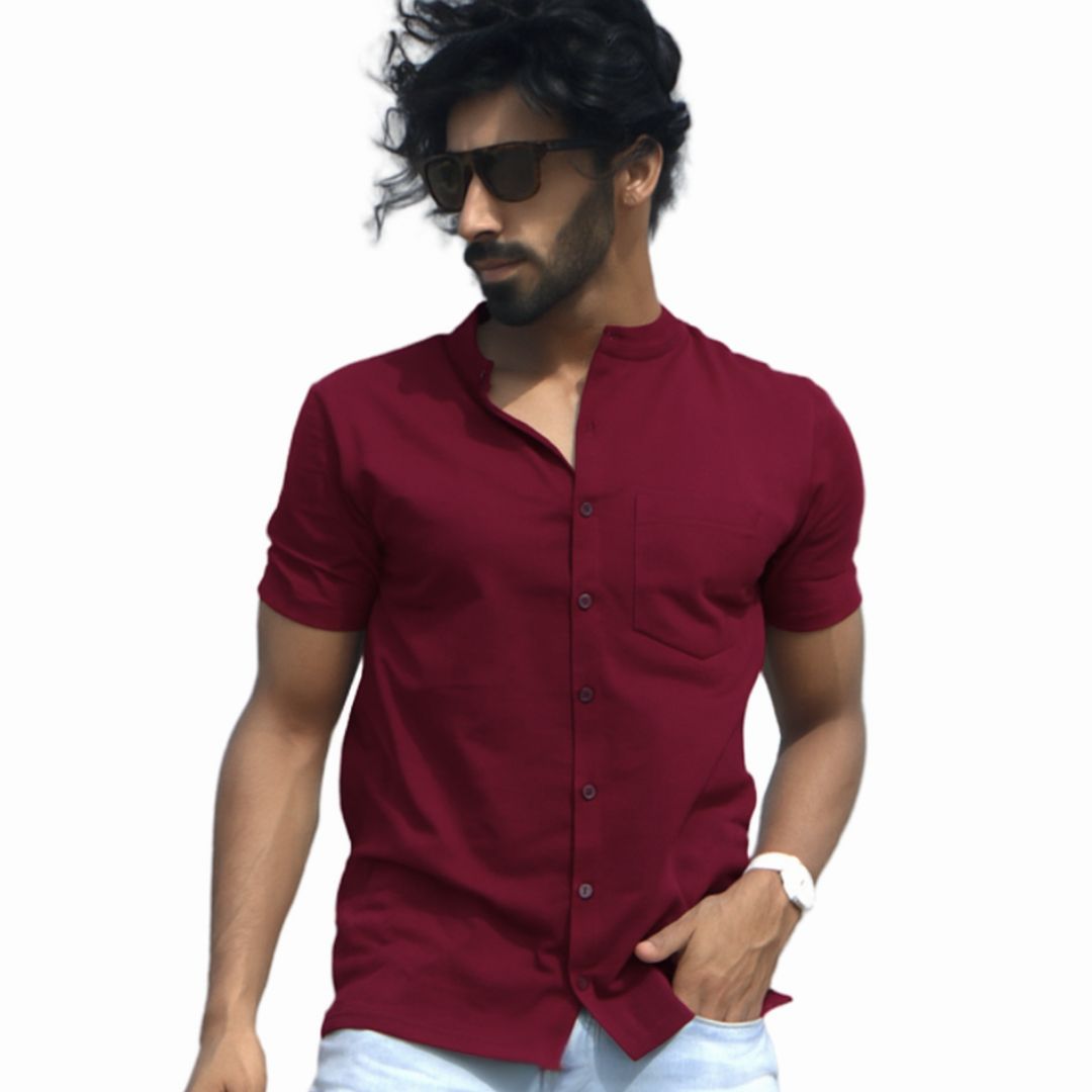 The Bordega Mandarin (Full Open Mandarin Half Sleeve Tee)
