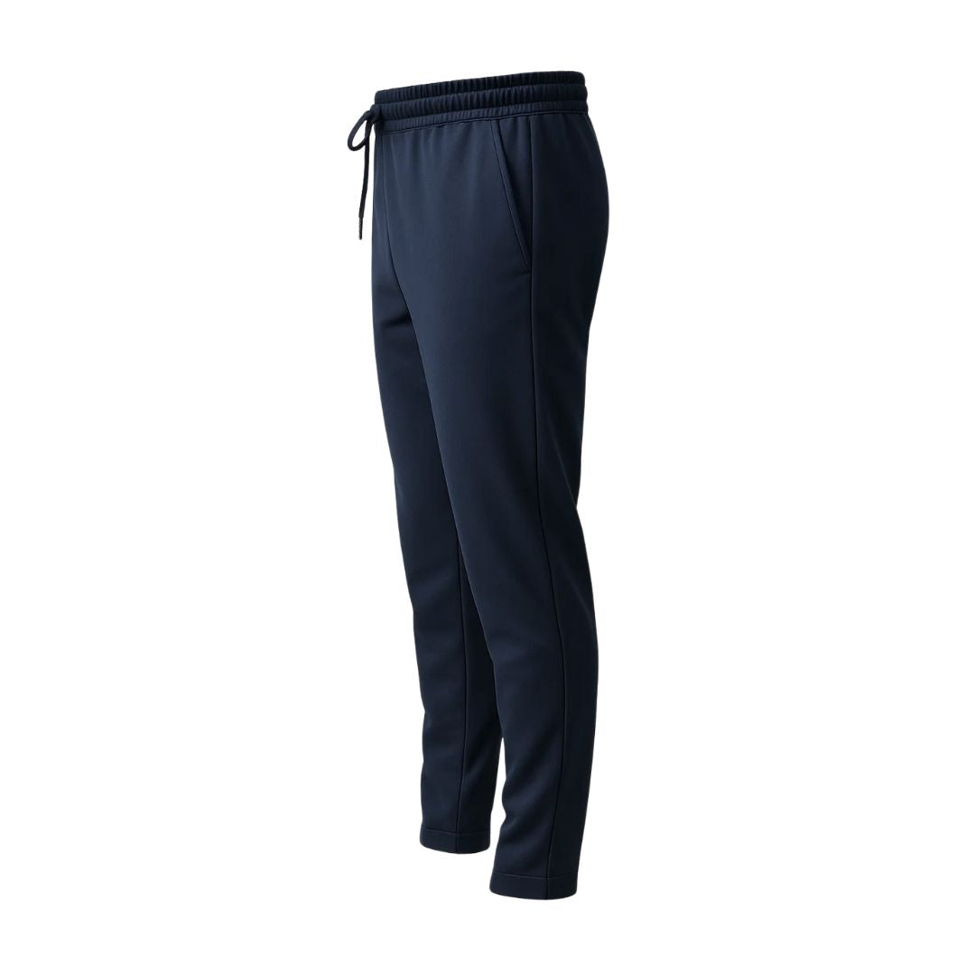 Navy blue pants on a white background