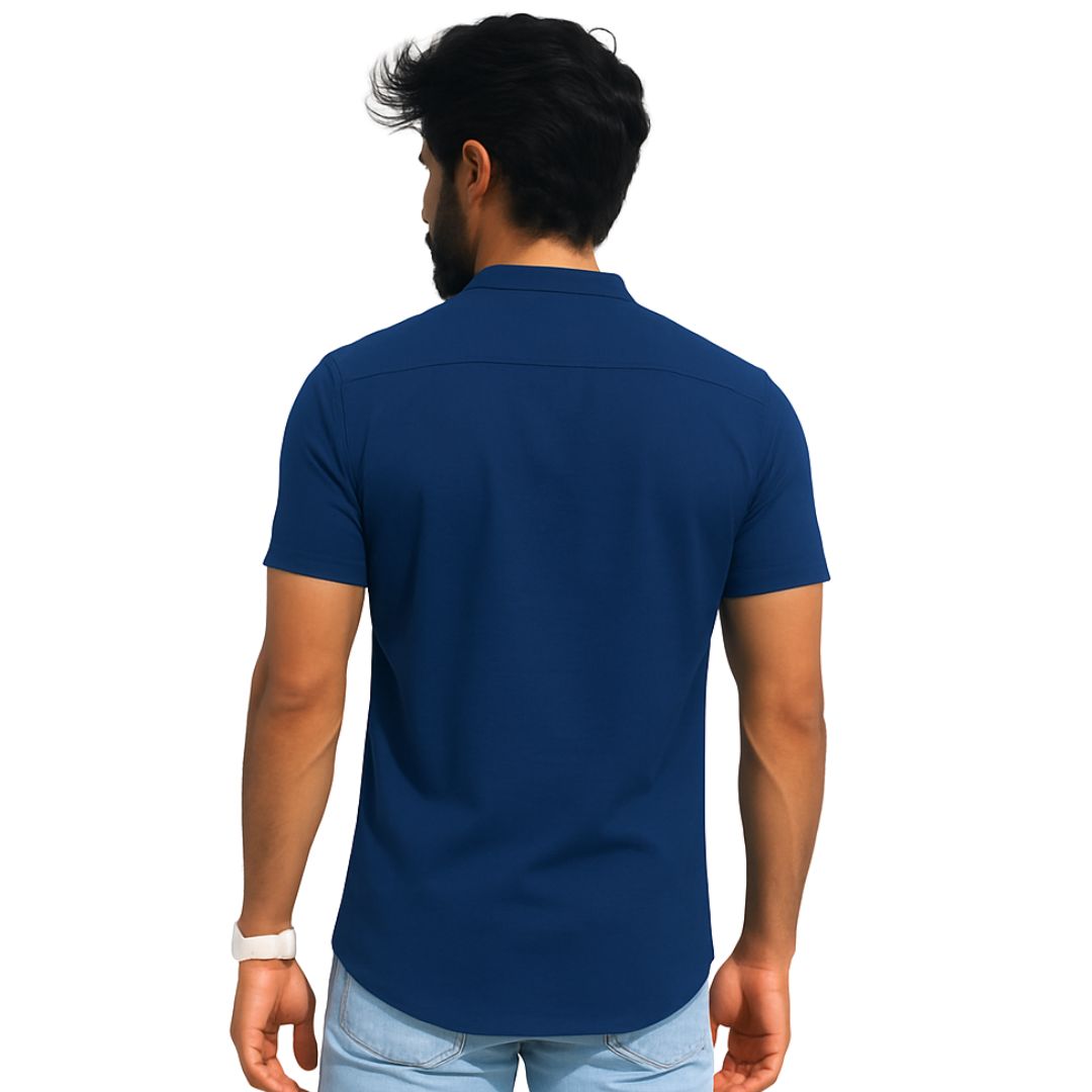 The Bordega Mandarin (Full Open Mandarin Half Sleeve Tee)
