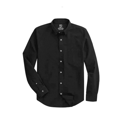 The Wood Pulp Front Open Knit Shirt in Orca Black Colour – cotton Tencel breathable fabric,Men’s summer knit shirt,eco-friendly cotton blend,relaxed fit for warm weather