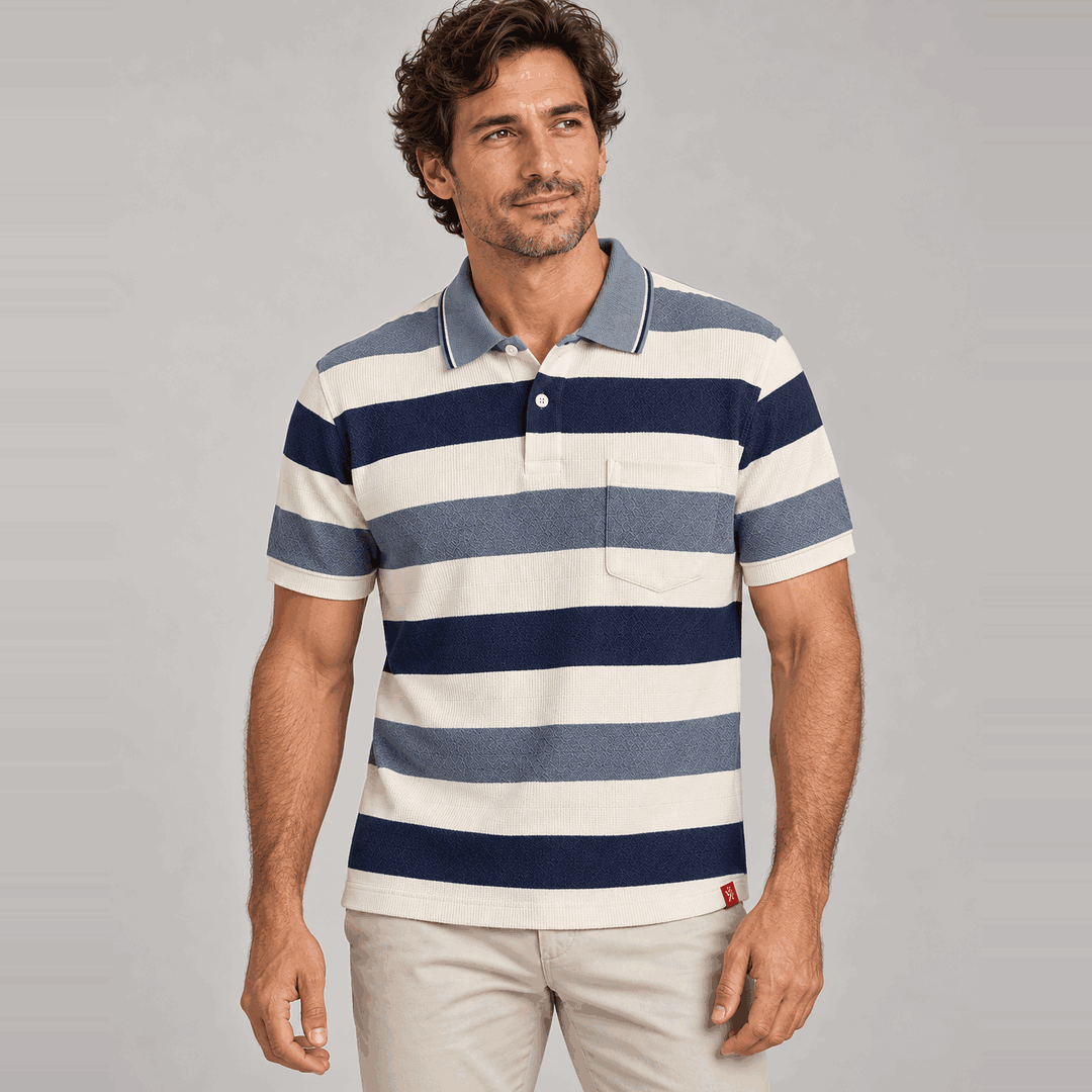The Jacquard Bold Stripes Polo