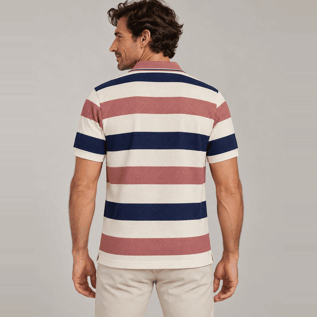 The Jacquard Bold Stripes Polo