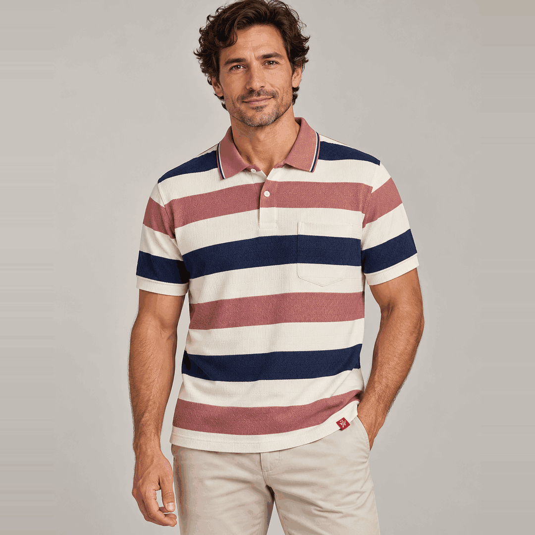 The Jacquard Bold Stripes Polo