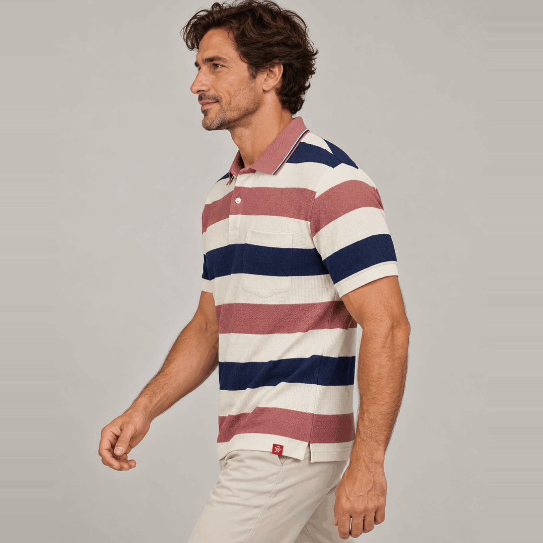The Jacquard Bold Stripes Polo