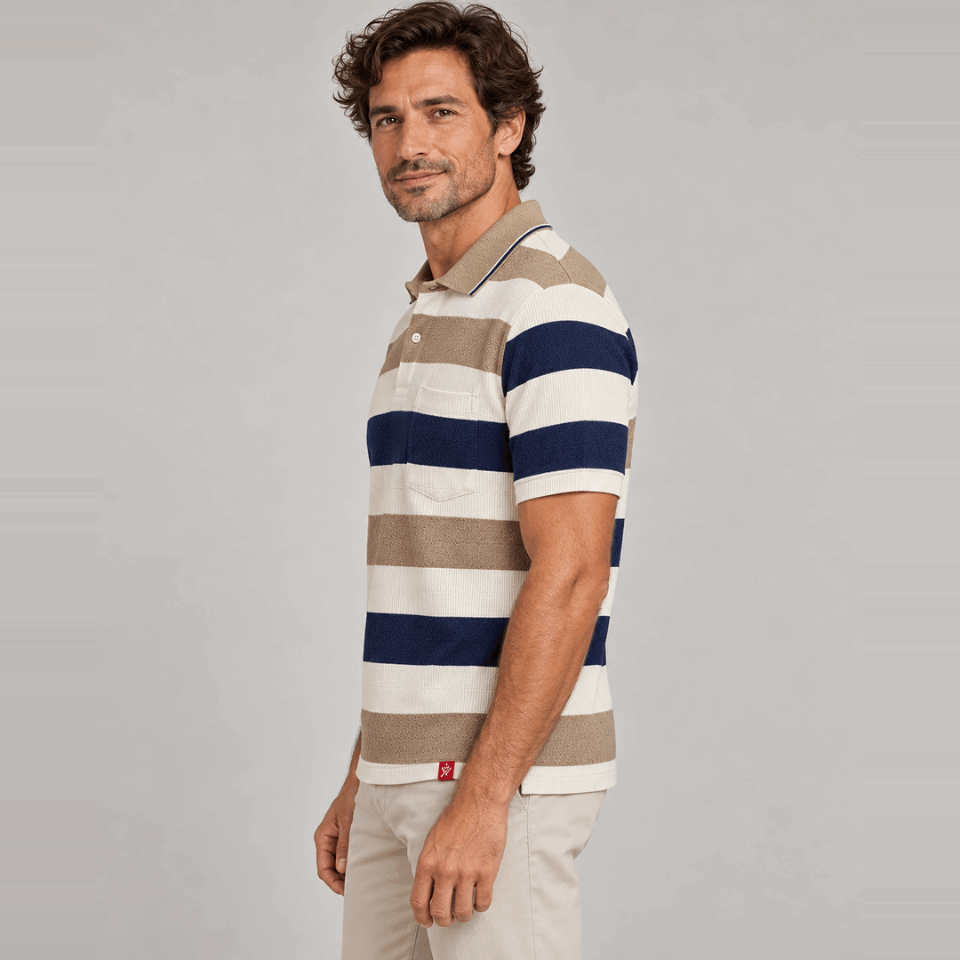 The Jacquard Bold Stripes Polo