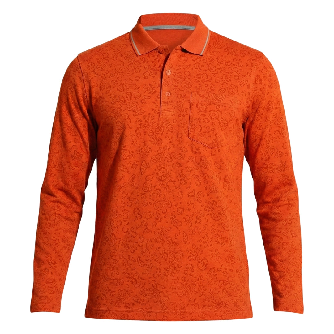 The Meridian Long Sleeve Designer Polo
