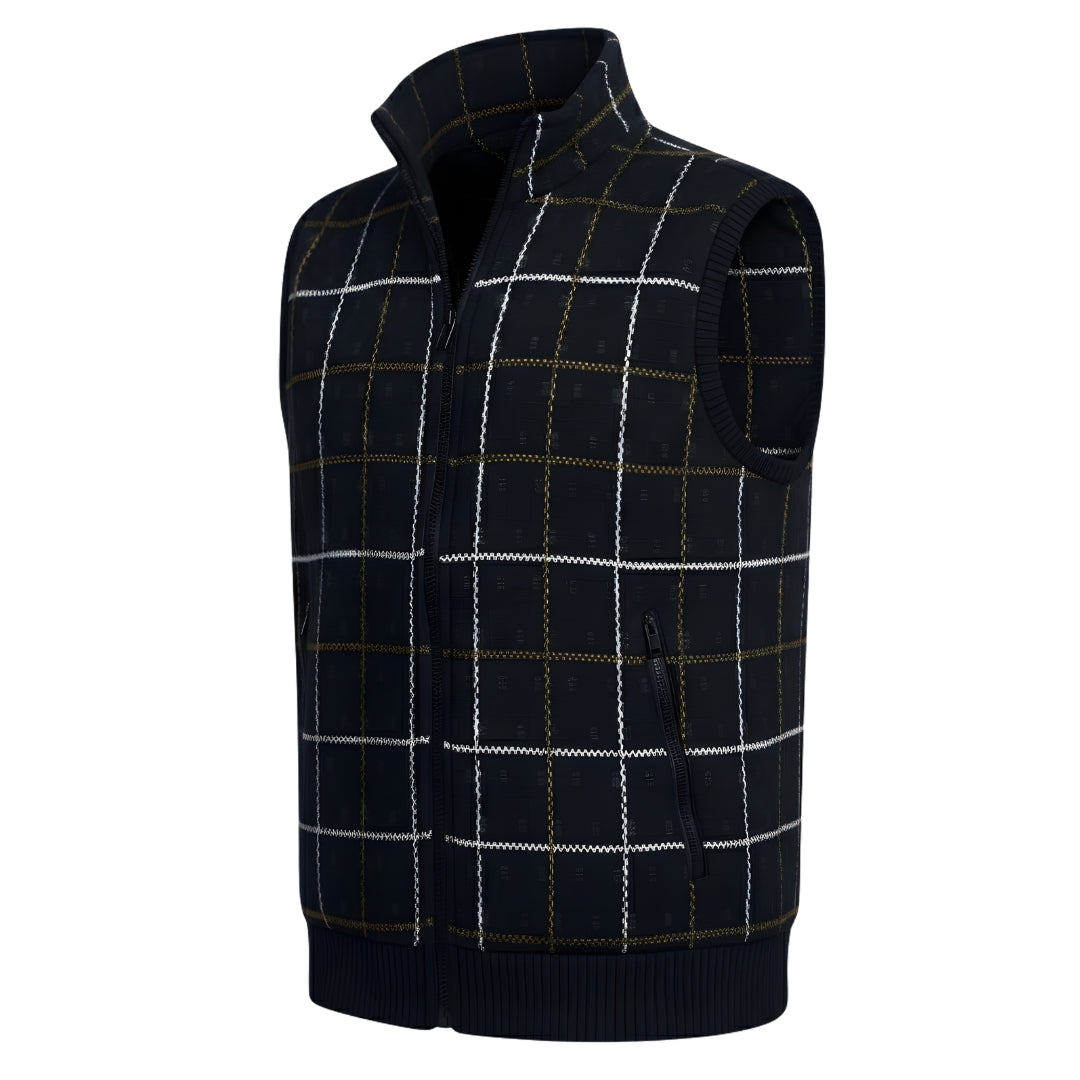 The MonoGrid Full Zip Sleeveless Jacket