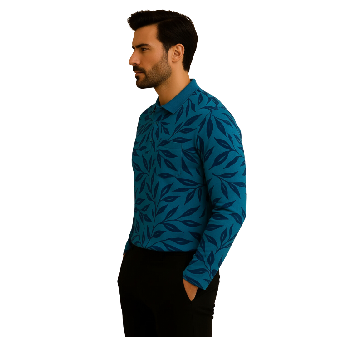 The Meridian Long Sleeve Designer Polo