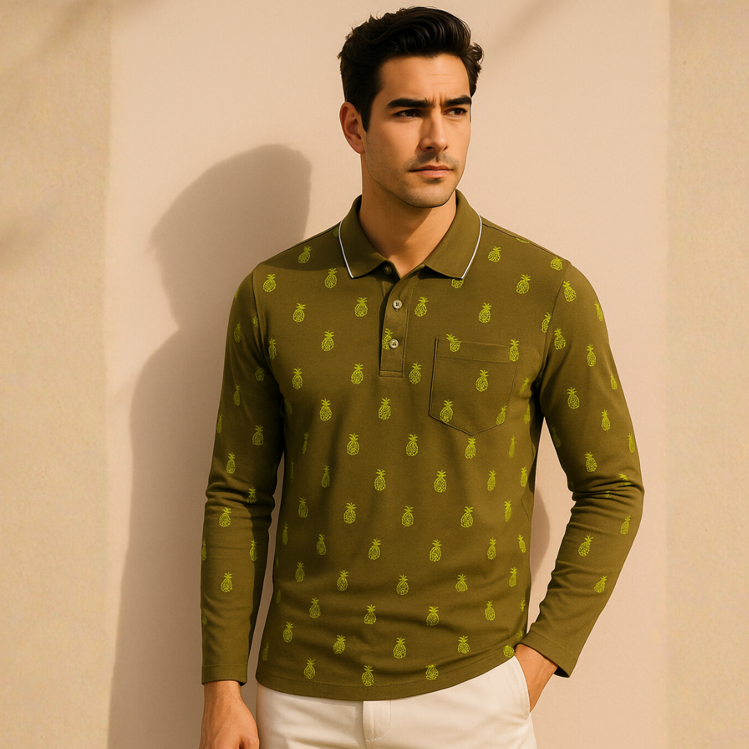 The Meridian Long Sleeve Designer Polo