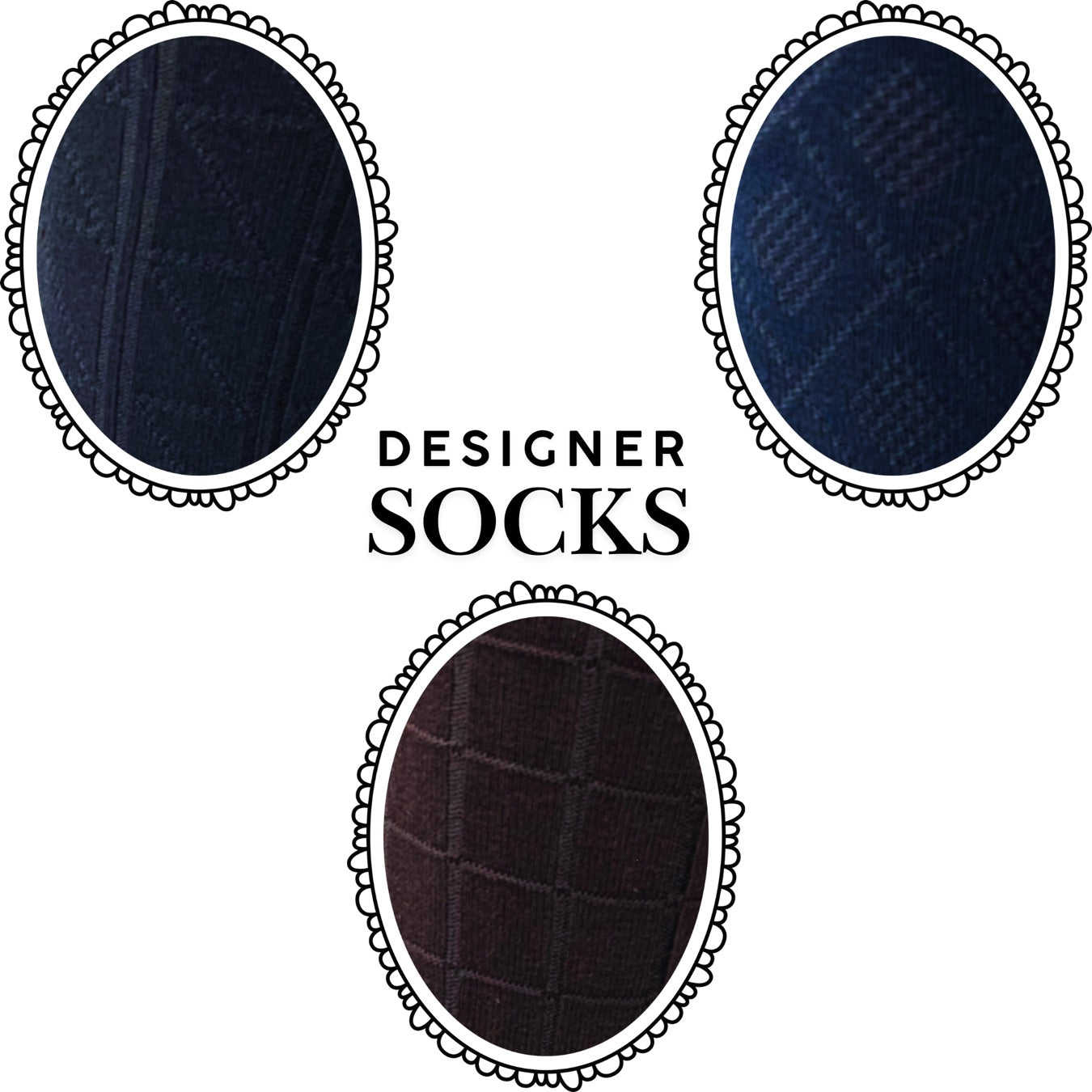 Designer Calf Height Socks  (Pack of 3 Pcs)
