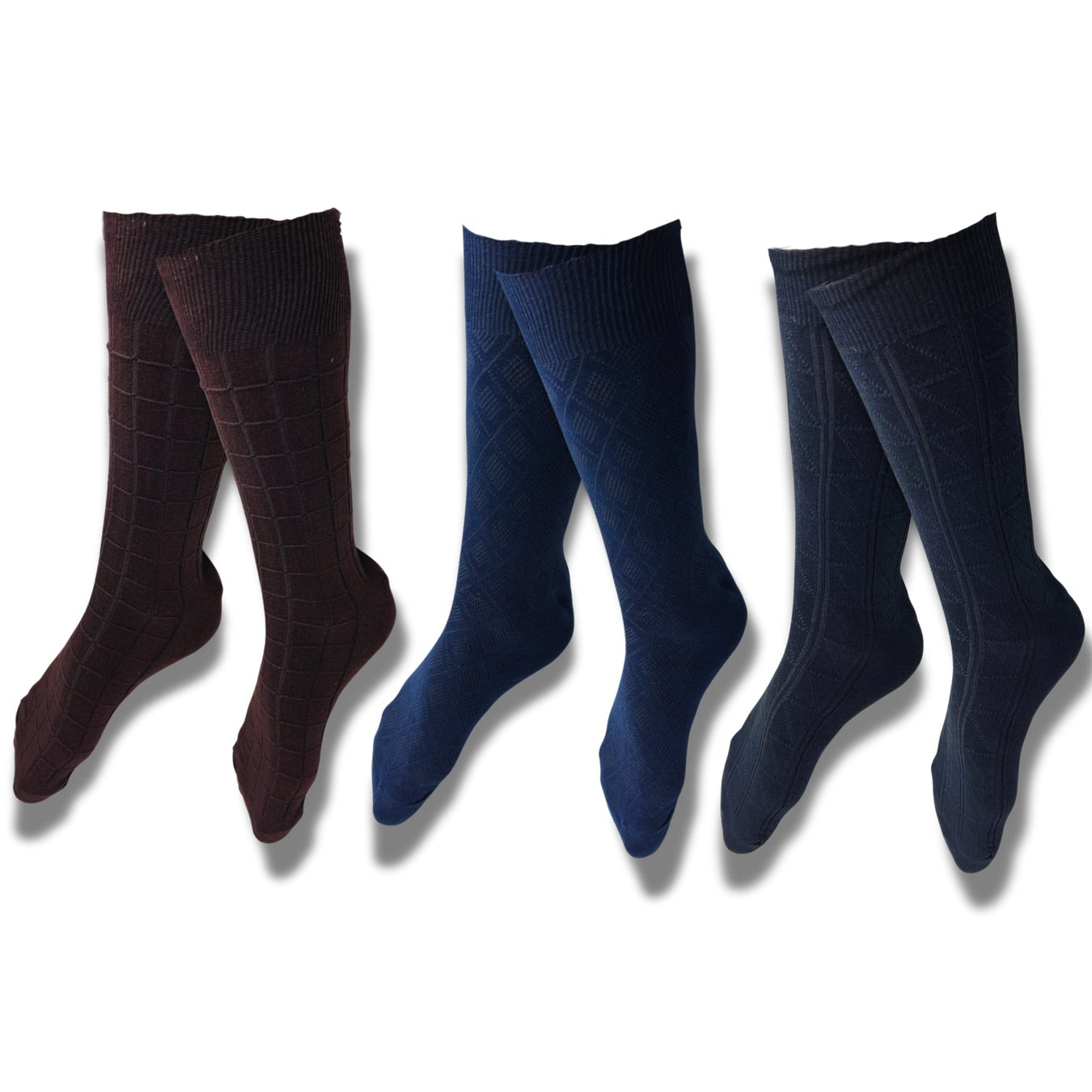 Designer Calf Height Socks  (Pack of 3 Pcs)