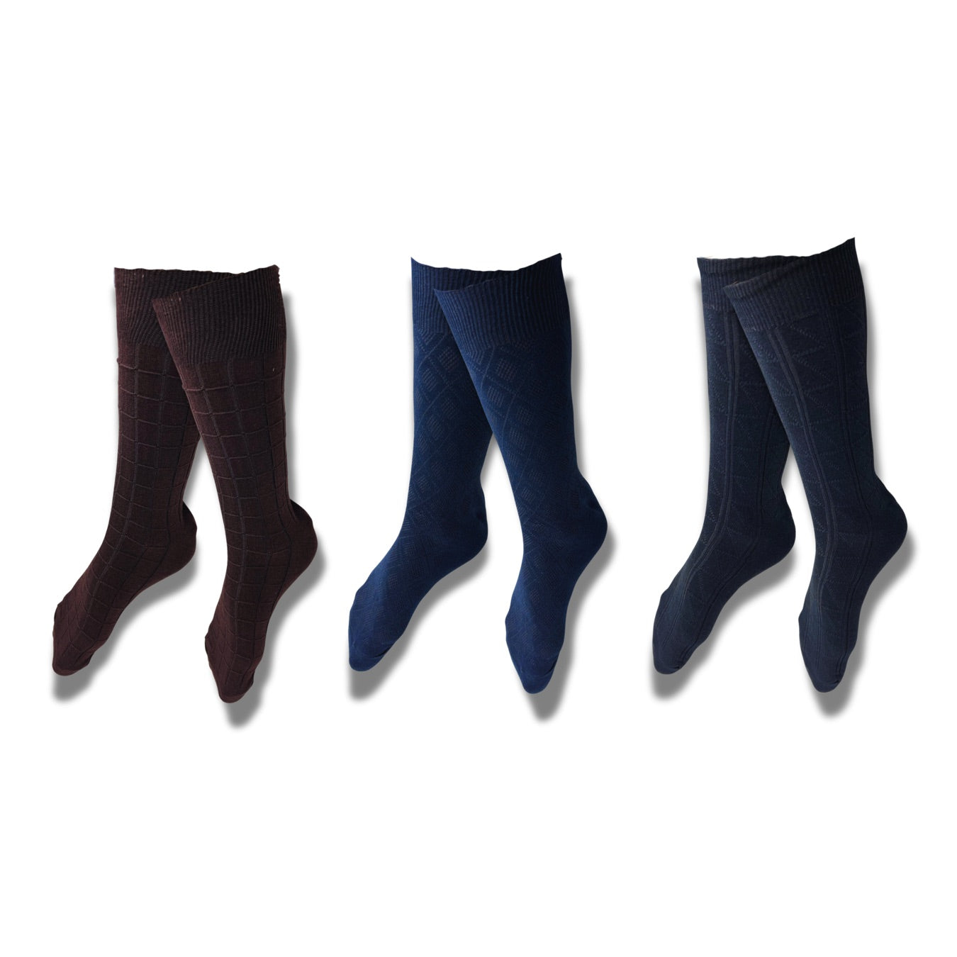 Designer Calf Height Socks  (Pack of 3 Pcs)