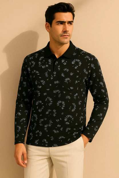 The Meridian Long Sleeve Designer Polo