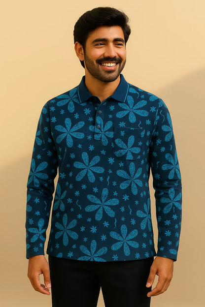 The Meridian Long Sleeve Designer Polo