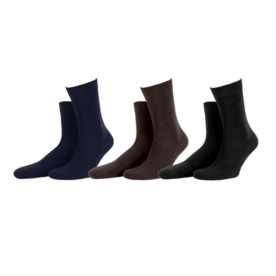 Luxury Series Socks (3 pairs) Socks P3 28 cms (Free Size) Brown | Black | Navy 