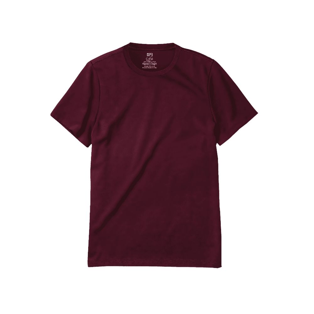 The Work Tee Short Sleeve Tee P3 Ruby Maroon Small (80-85cms) Crew Necks