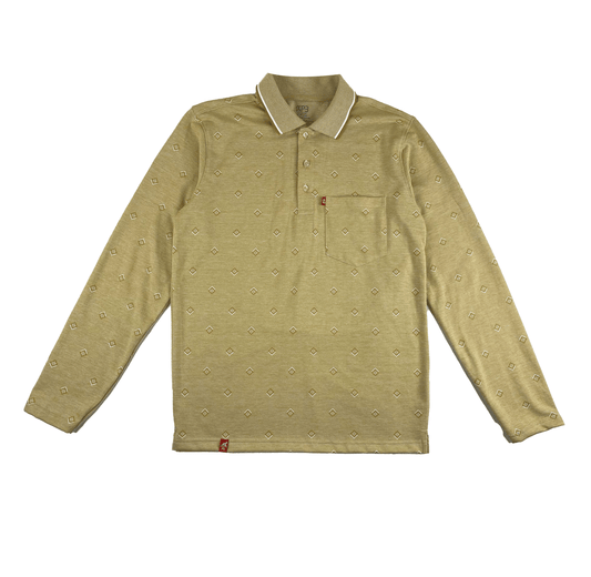 Long Sleeved Flakes Designer Polo Designer Polos P3 Sand Medium (90-95cms) 